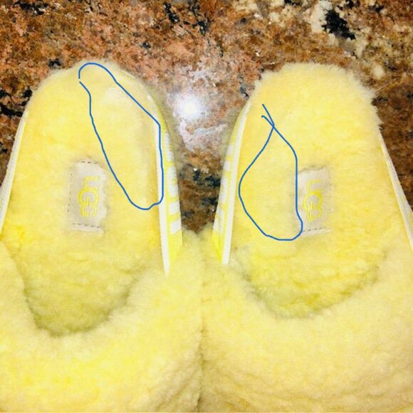 💛 UGG Fluff Yeah Chunky Wedge Slippers Slides Sandals Sz 7 NEVER WORN OUTSIDE - Picture 6 of 11